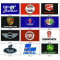 Type CUSTOM de logo de marque de voiture DRAPEAU vérifier le détail bannière de voiture personnalisée en polyester 90*150CM 100D